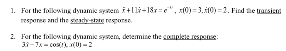 For the following dynamic system x + 1 1 x + 1 8