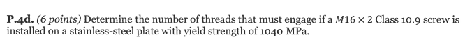 P . 4 d . ( 6 points ) Determine the number of