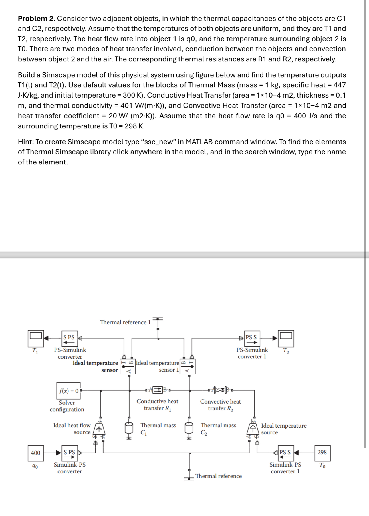 Problem 2 . Consider two adjacent objects, in