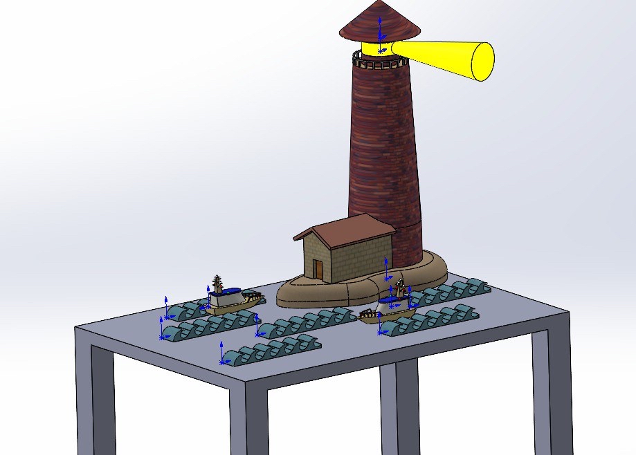 Come up with a gear design for this toy automata.