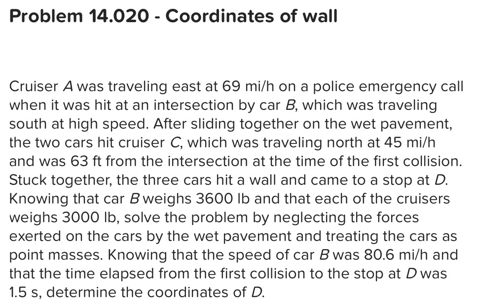 Problem 1 4 . 0 2 0 - Coordinates of wall Cruiser