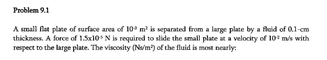A small flat plate with a surface area of 1 0 1 0
