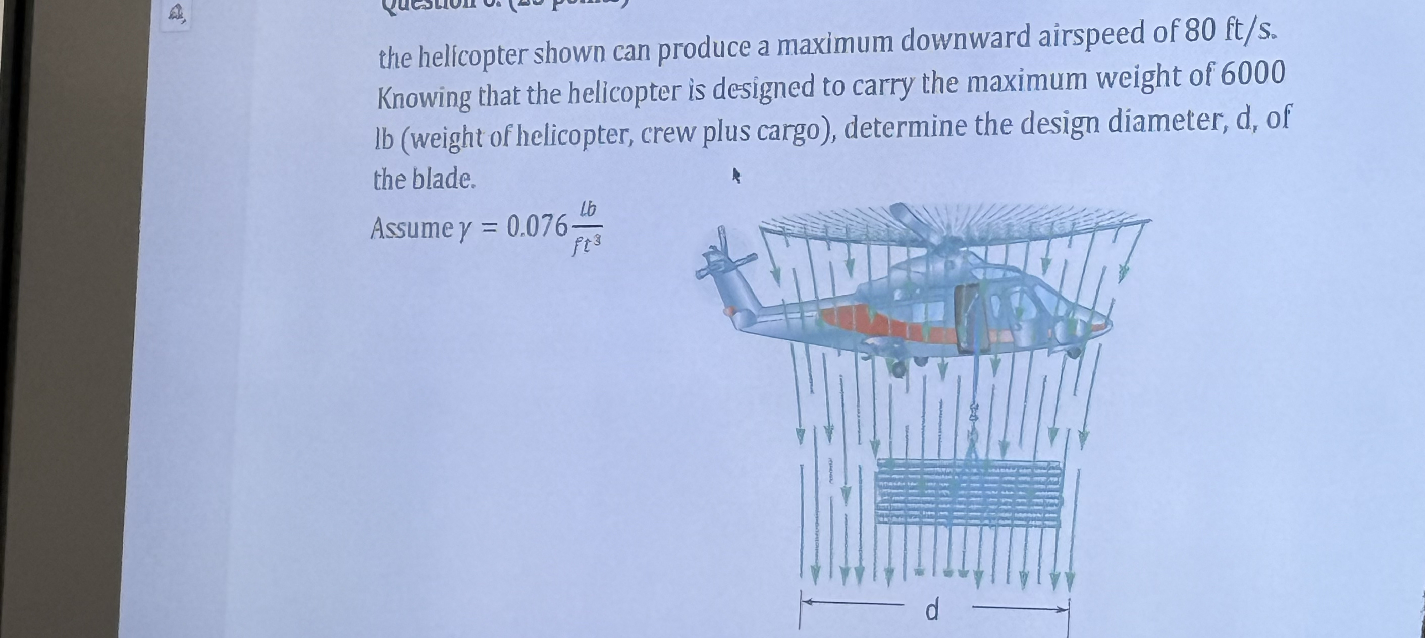 the helicopter shown can produce a maximum