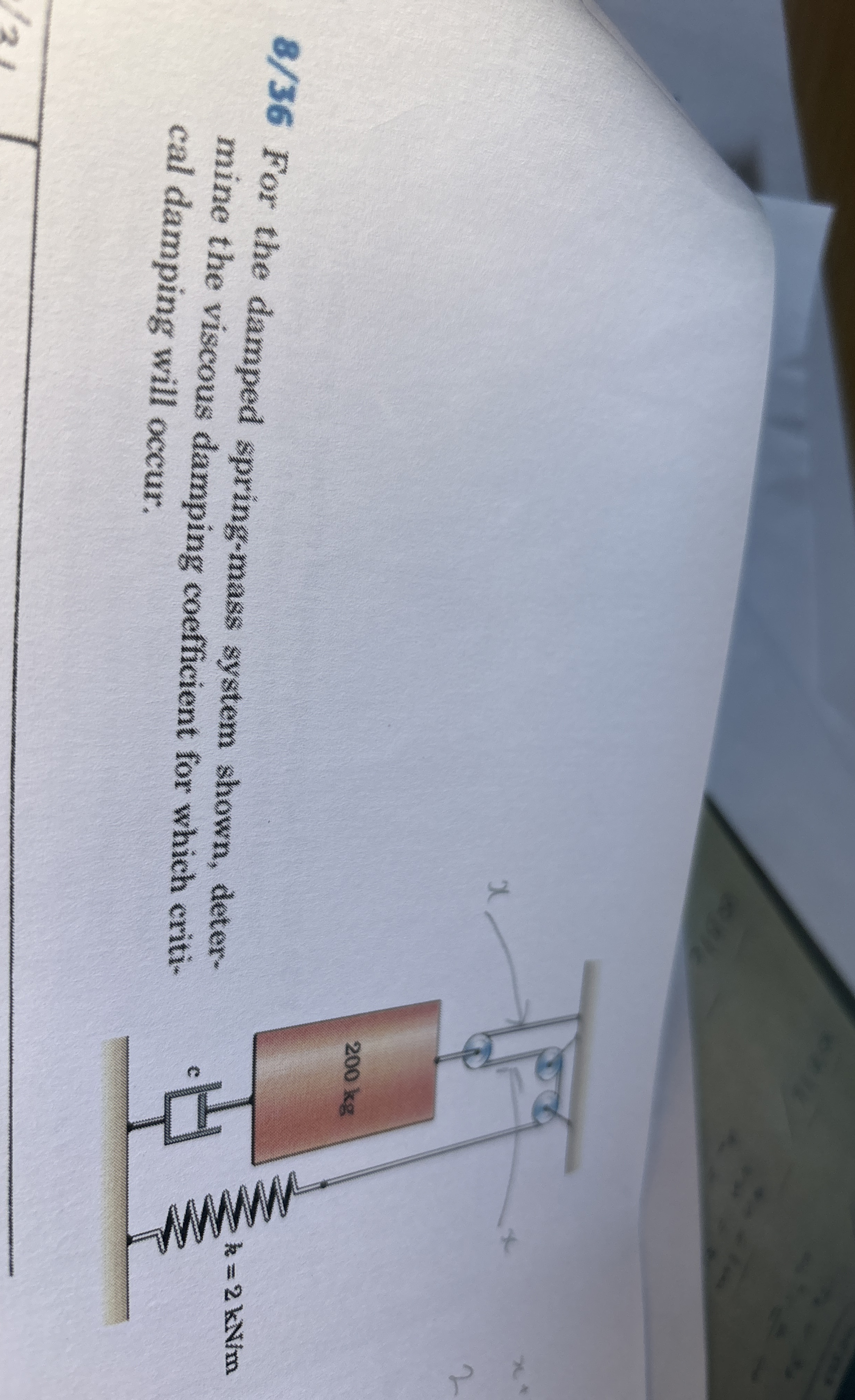 8 / 3 6 For the damped suming - mask system