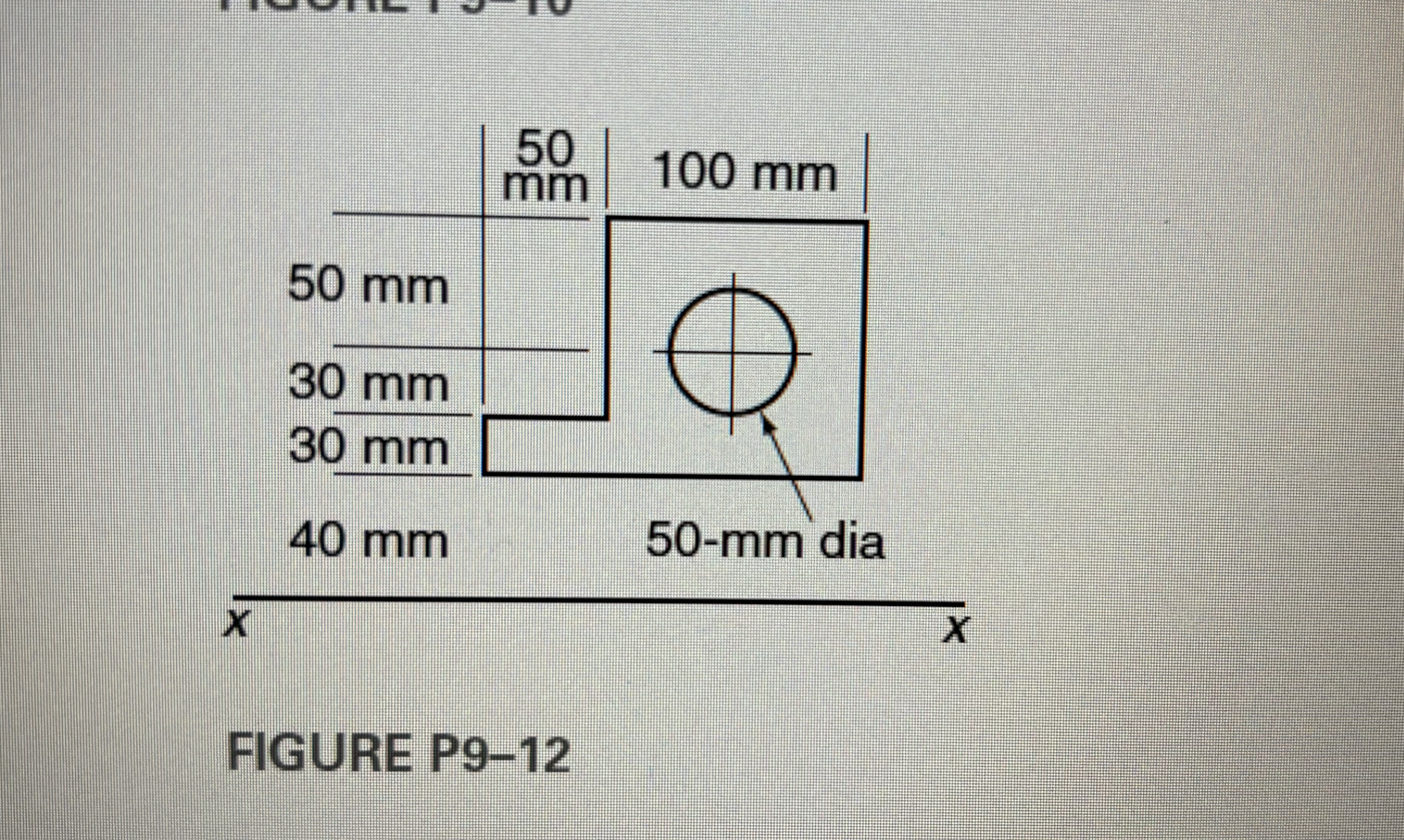Determine the moment of inertia about x axis for