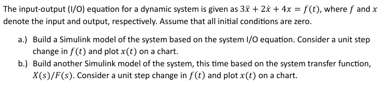 The input - output ( ( I ) / ( O ) ) equation for