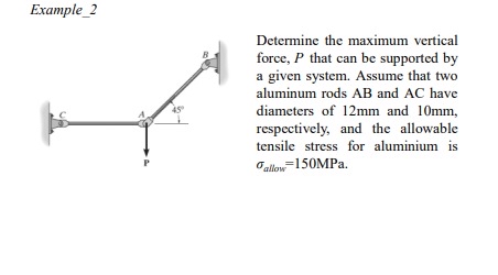 Example _ 2 Determine the maximum vertical force,