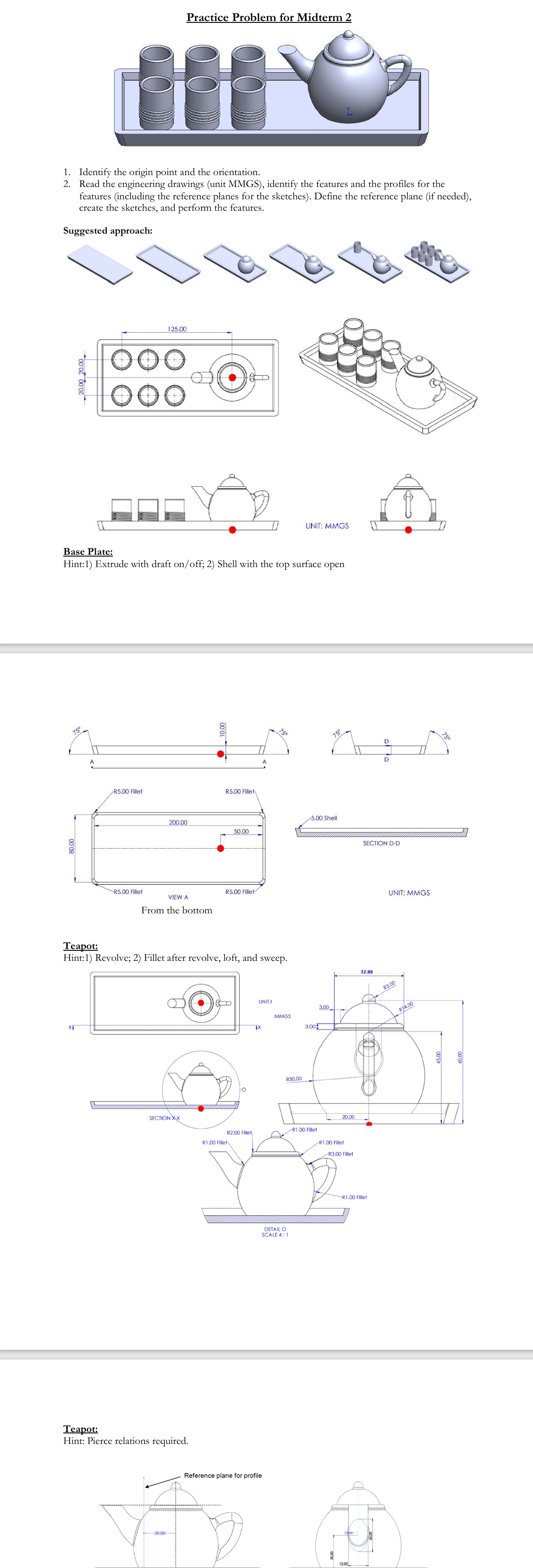 CAD use in Solidworks Identify the origin point