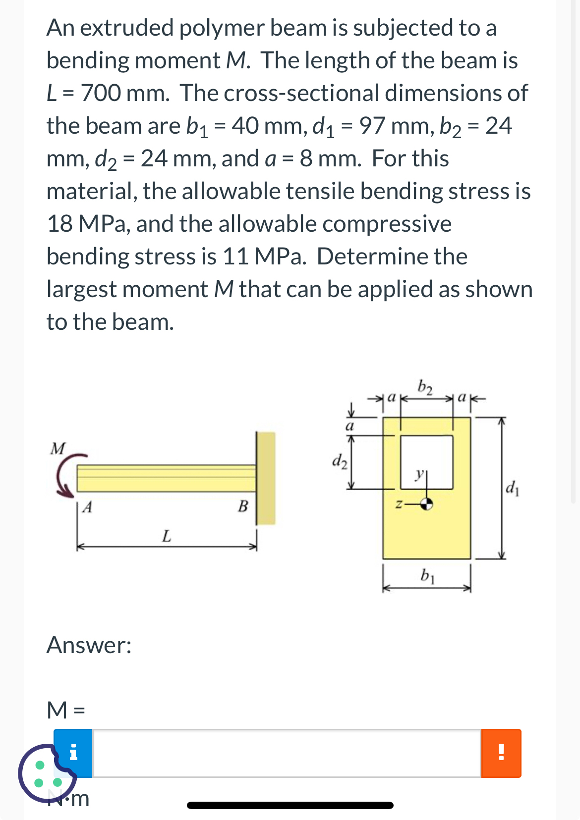 An extruded polymer beam is subjected to a