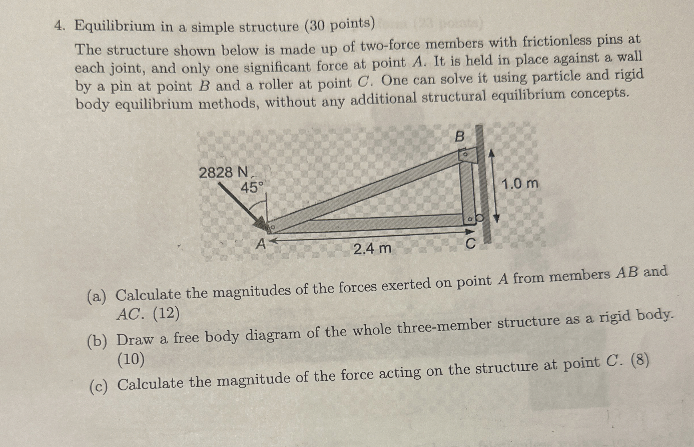 Equilibrium in a simple structure The structure