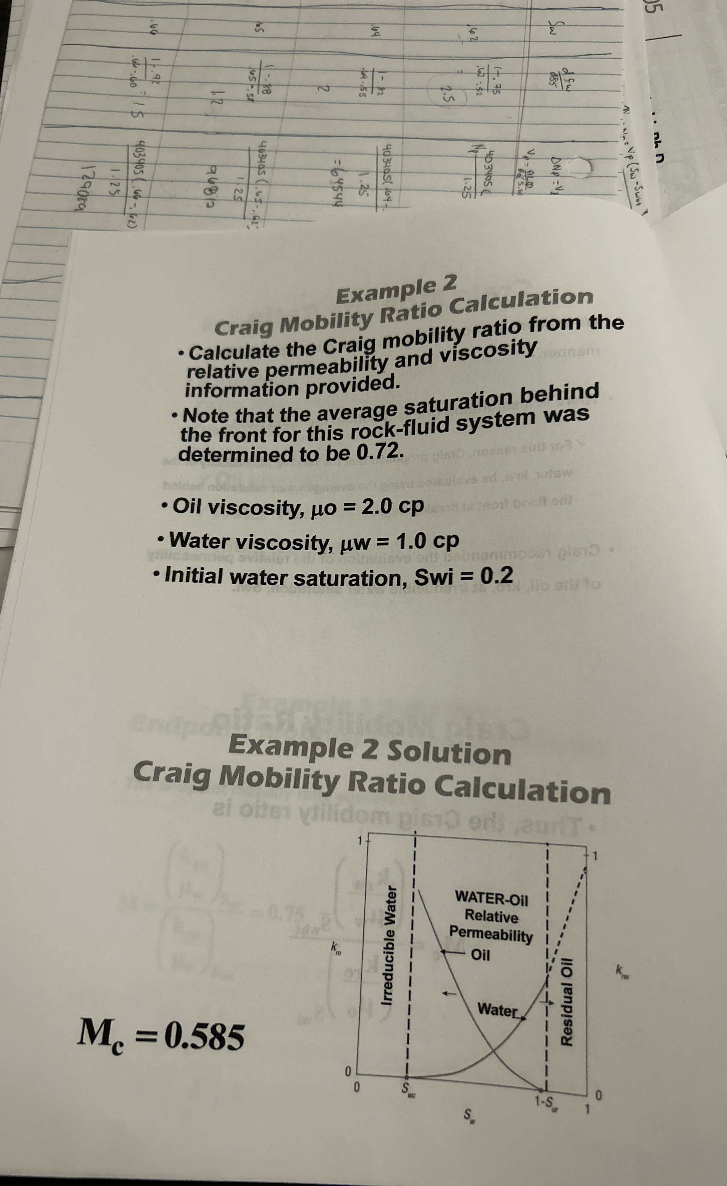 Example 2 Craig Mobility Ratio Calculation