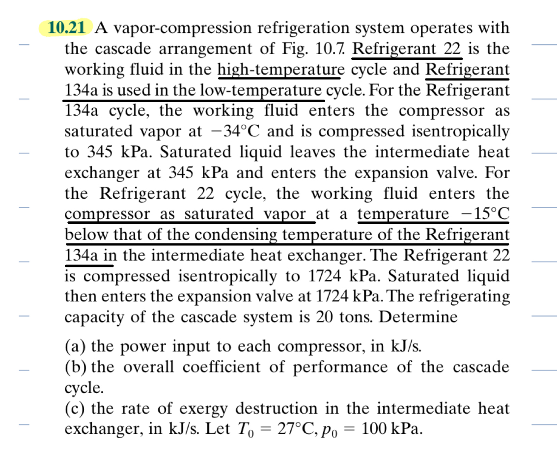 1 0 . 2 1 A vapor - compression refrigeration