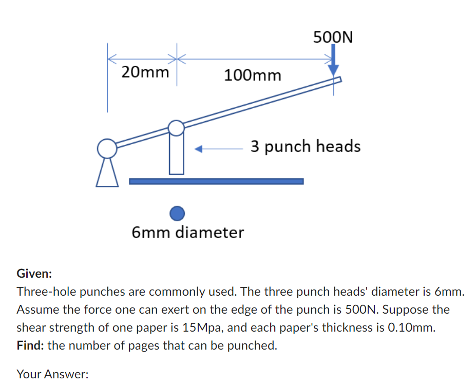Three - hole punches are commonly used. The three