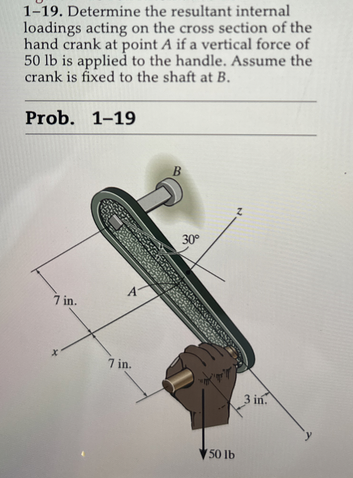 1 - 1 9 . Determine the resultant internal