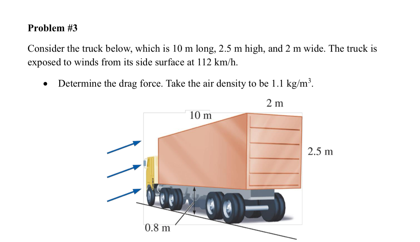 Problem # 3 Consider the truck below, which is 1
