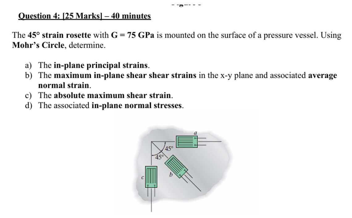 Question 4 : [ 2 5 Marks ] - 4 0 minutes The \ (