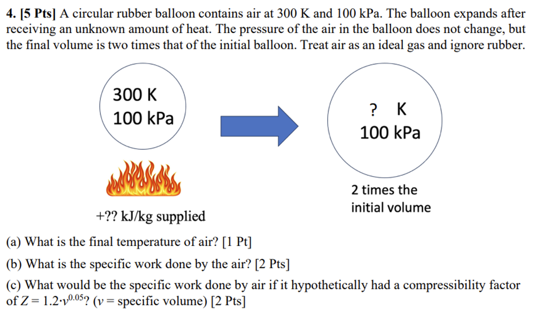 [ 5 Pts ] A circular rubber balloon contains air