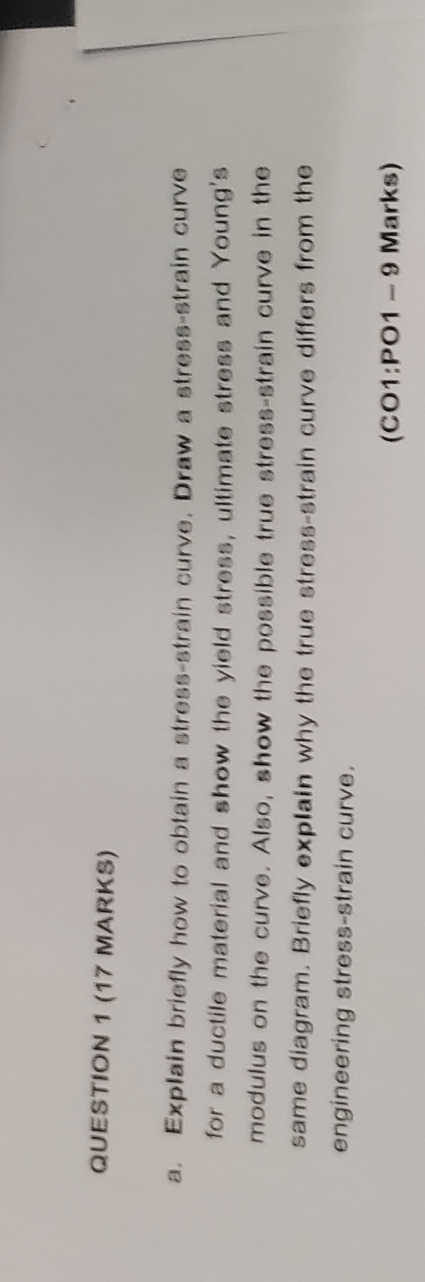 QUESTION 1 ( 1 7 MARKS ) a . Explain briefly how