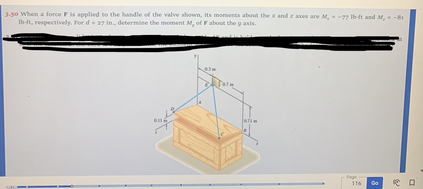 3 . 5 0 When a force F is applied to the handle