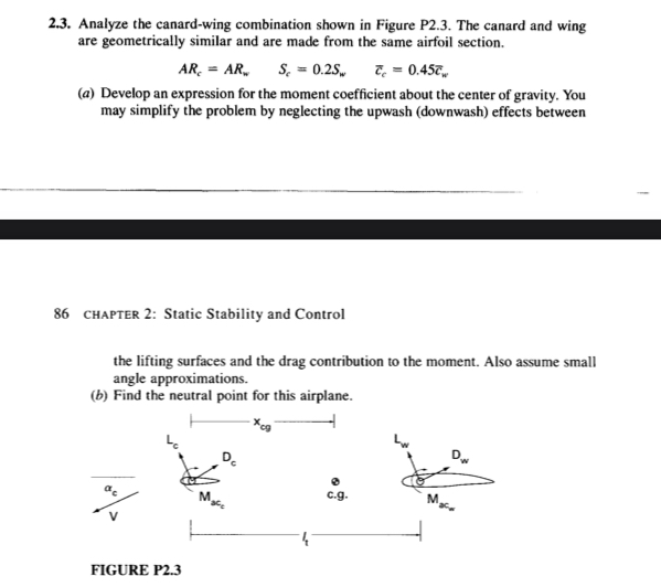 2 . 3 . Analyze the canard - wing combination