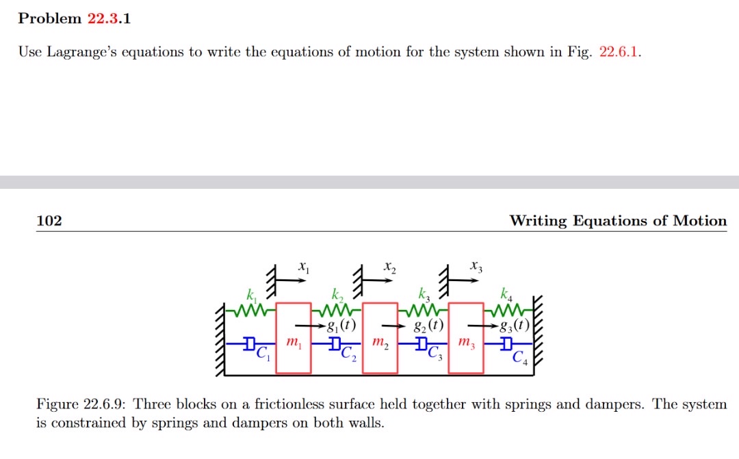 Problem 2 2 . 3 . 1 Use Lagrange's equations to