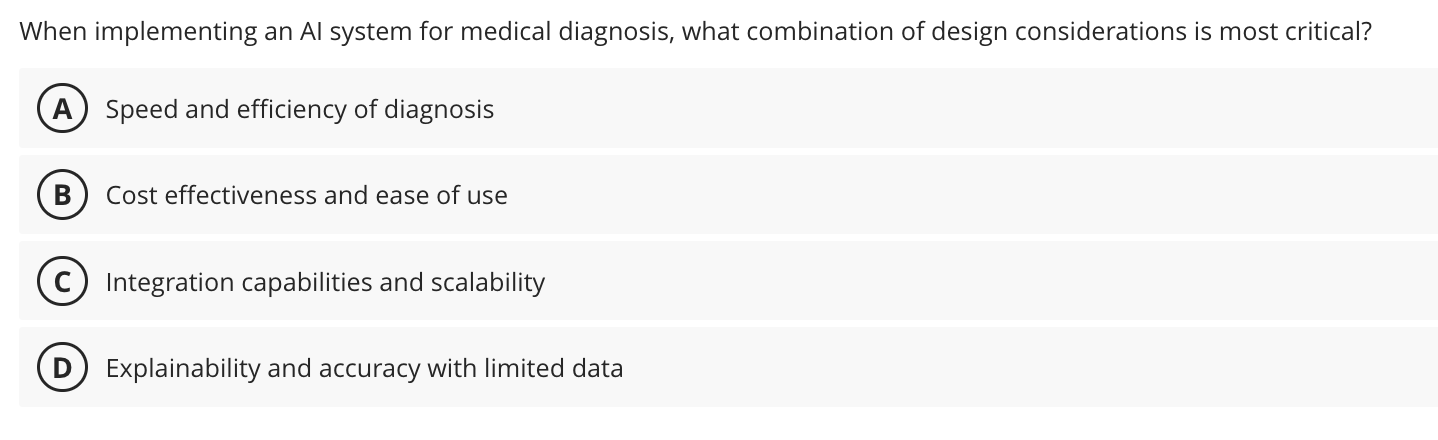 When implementing an Al system for medical