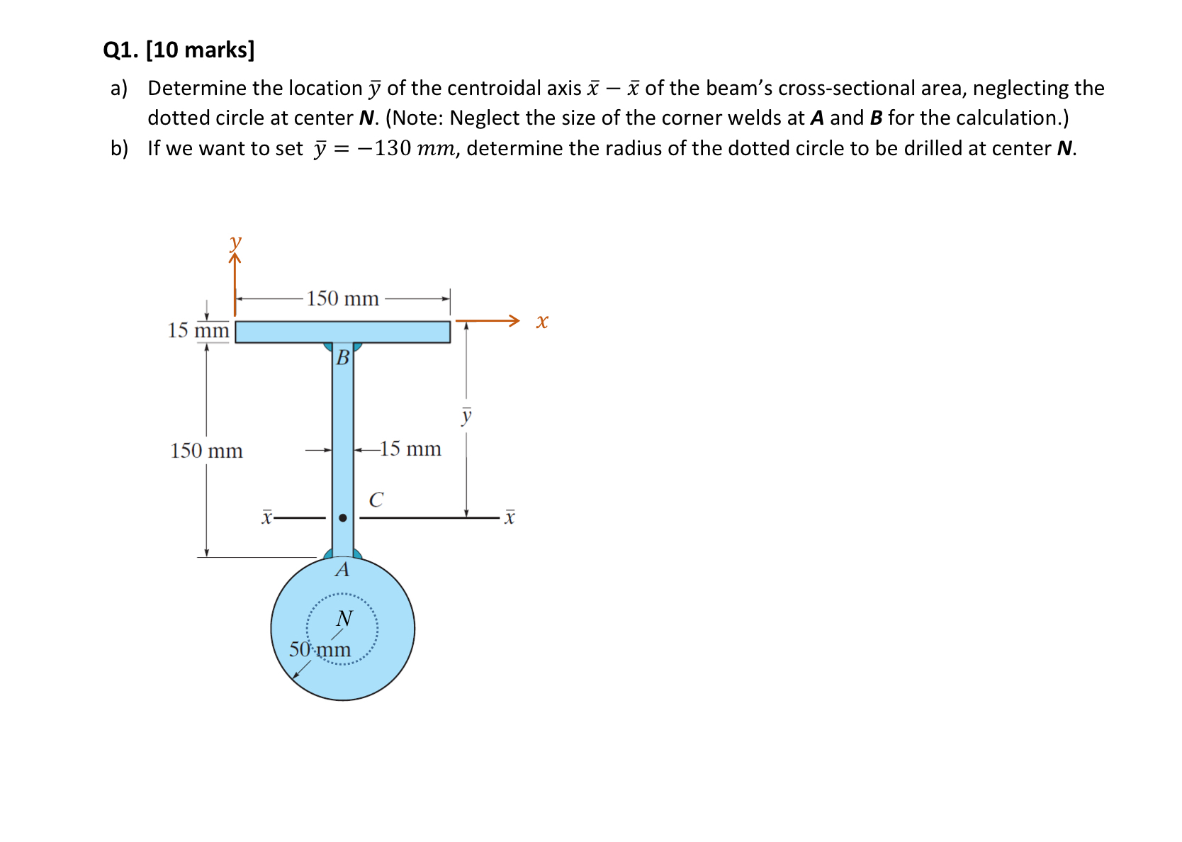Q 1 . [ 1 0 marks ] a ) Determine the location ?