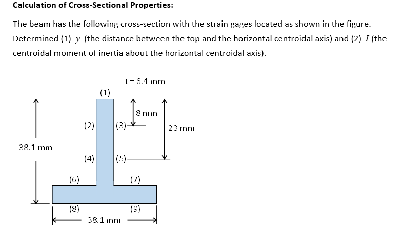 Calculation of Cross - Sectional Properties: The