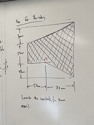 Locate the centroid, ( in these