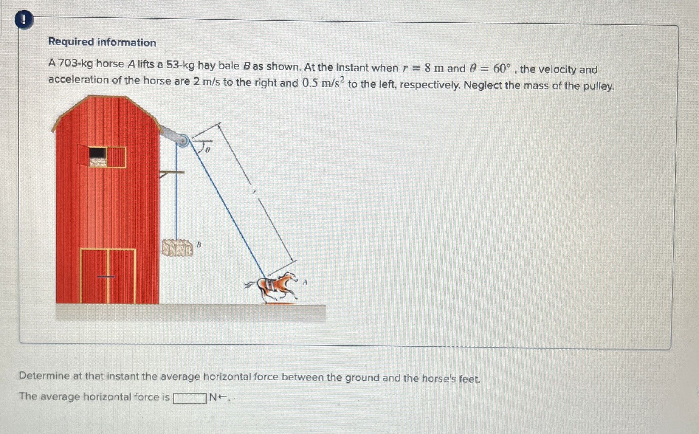 ! Required information A 7 0 3 - kg horse A lifts