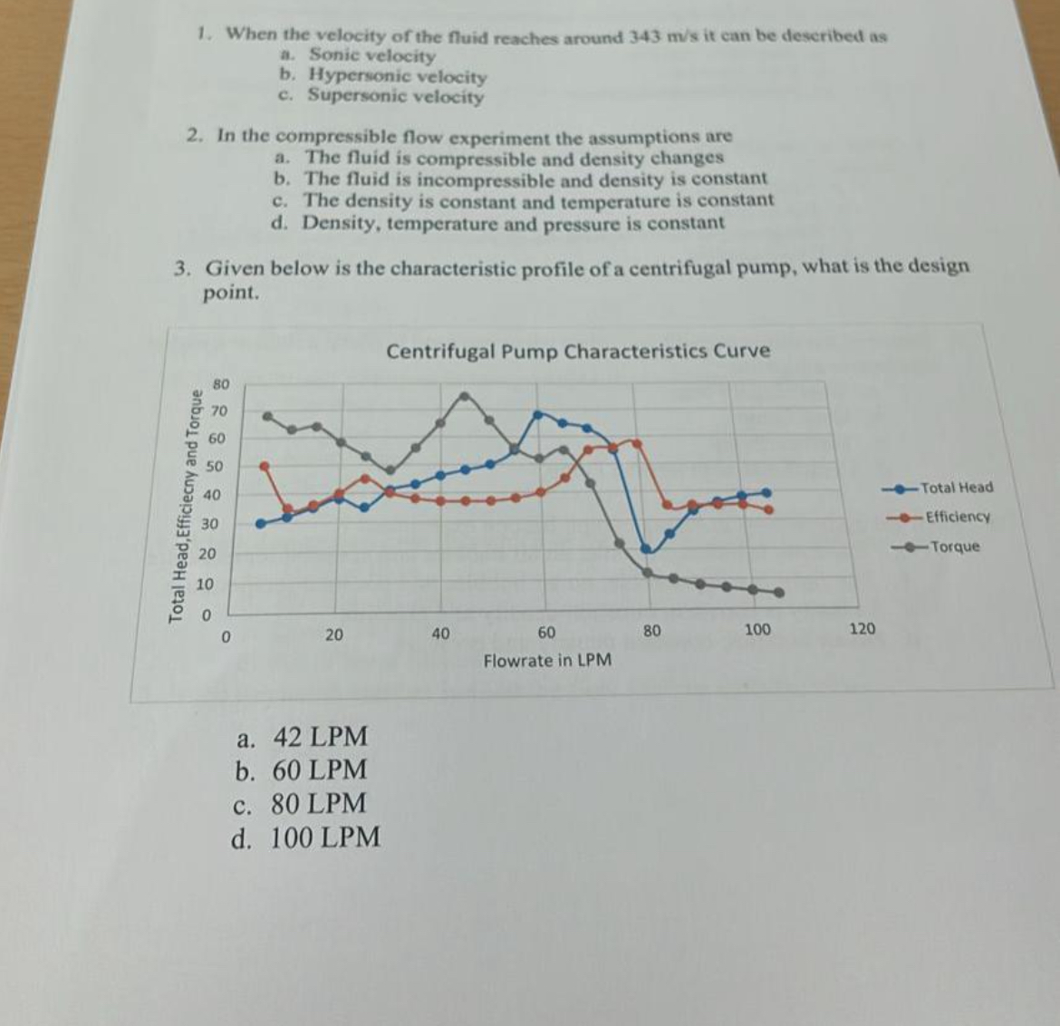 When the velocity of the fluid reaches around 3 4