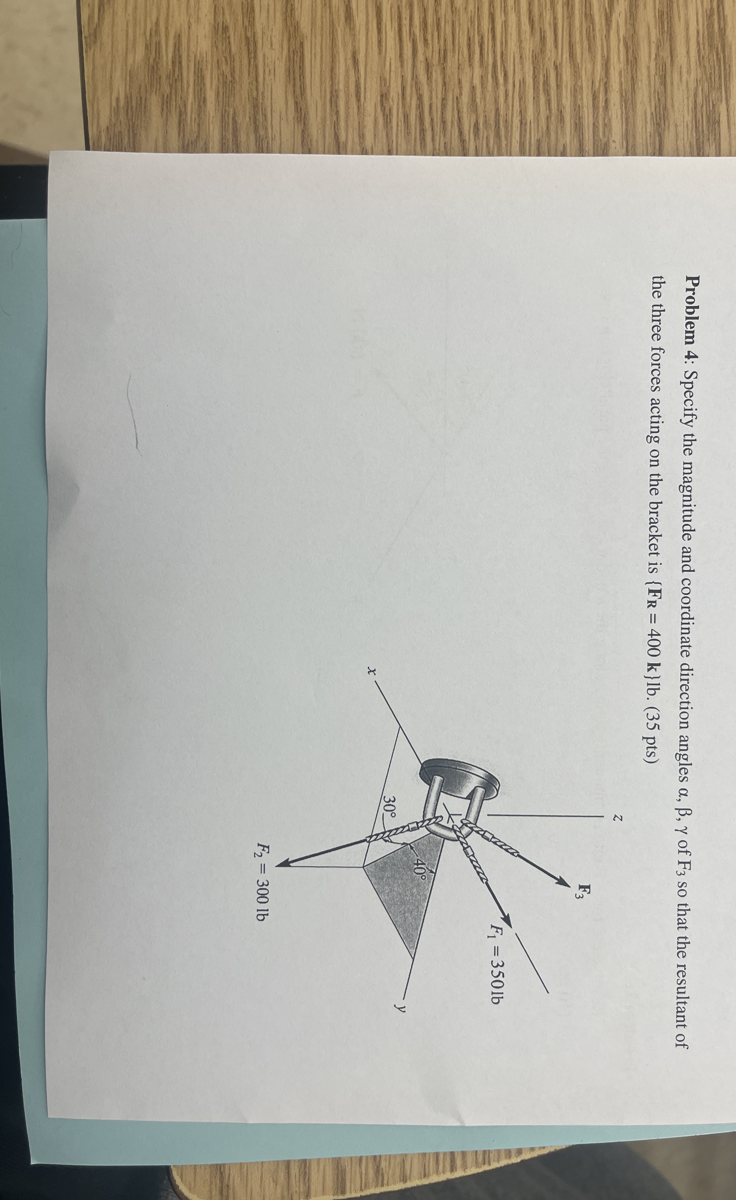 Problem 4 : Specify the magnitude and coordinate