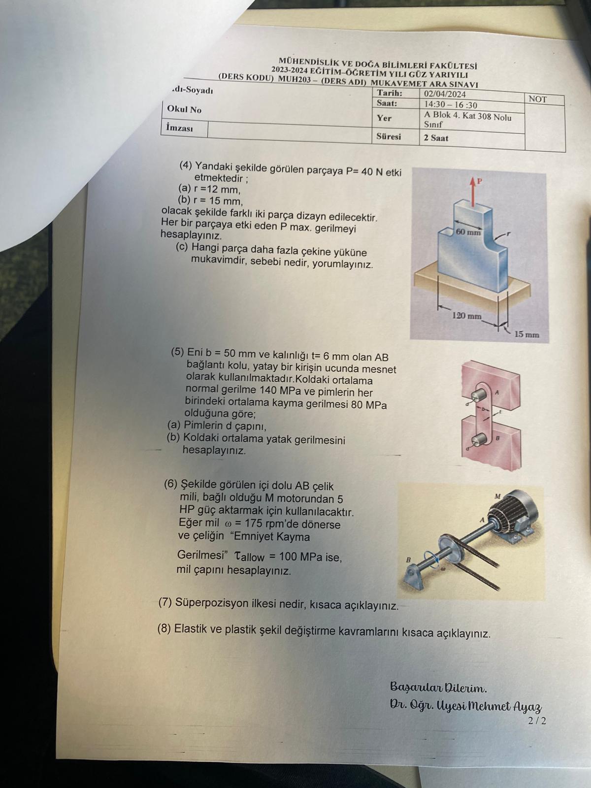 ( 4 ) Yandaki ekilde g r len par aya P = 4 0 N