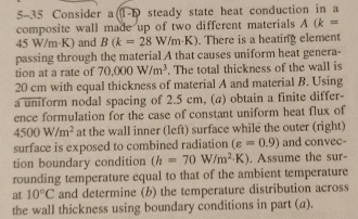 5 - 3 5 Consider a ( 1 - P ) steady state heat