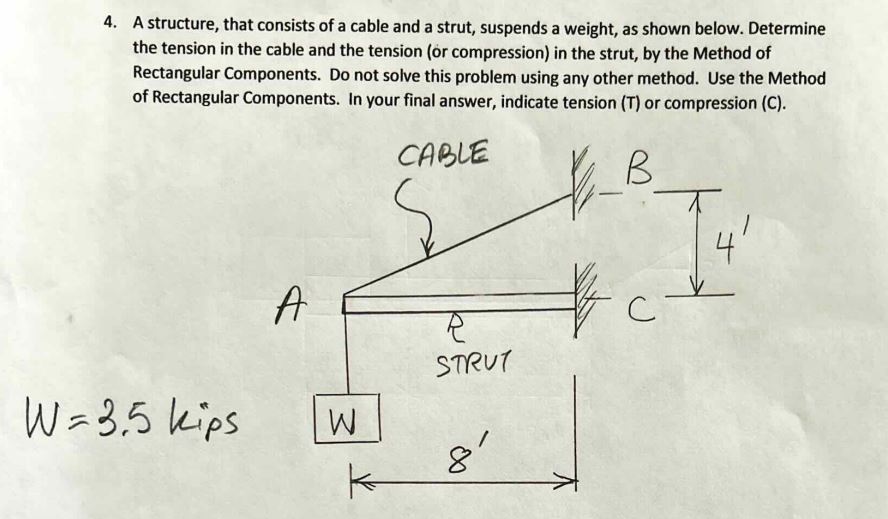 4 . A structure, that consists of a cable and a
