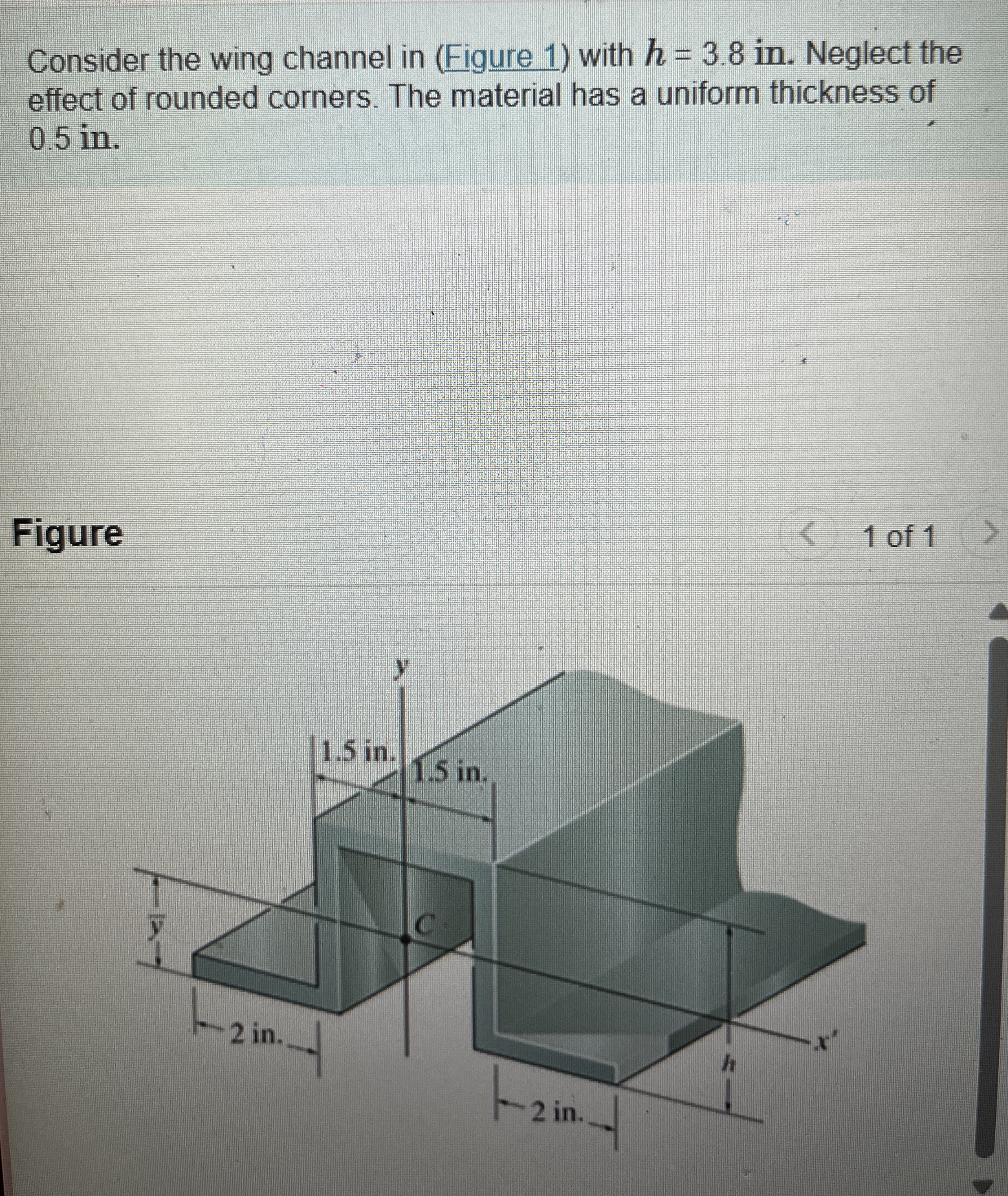 Dtermine y bar which licates the centroud c of