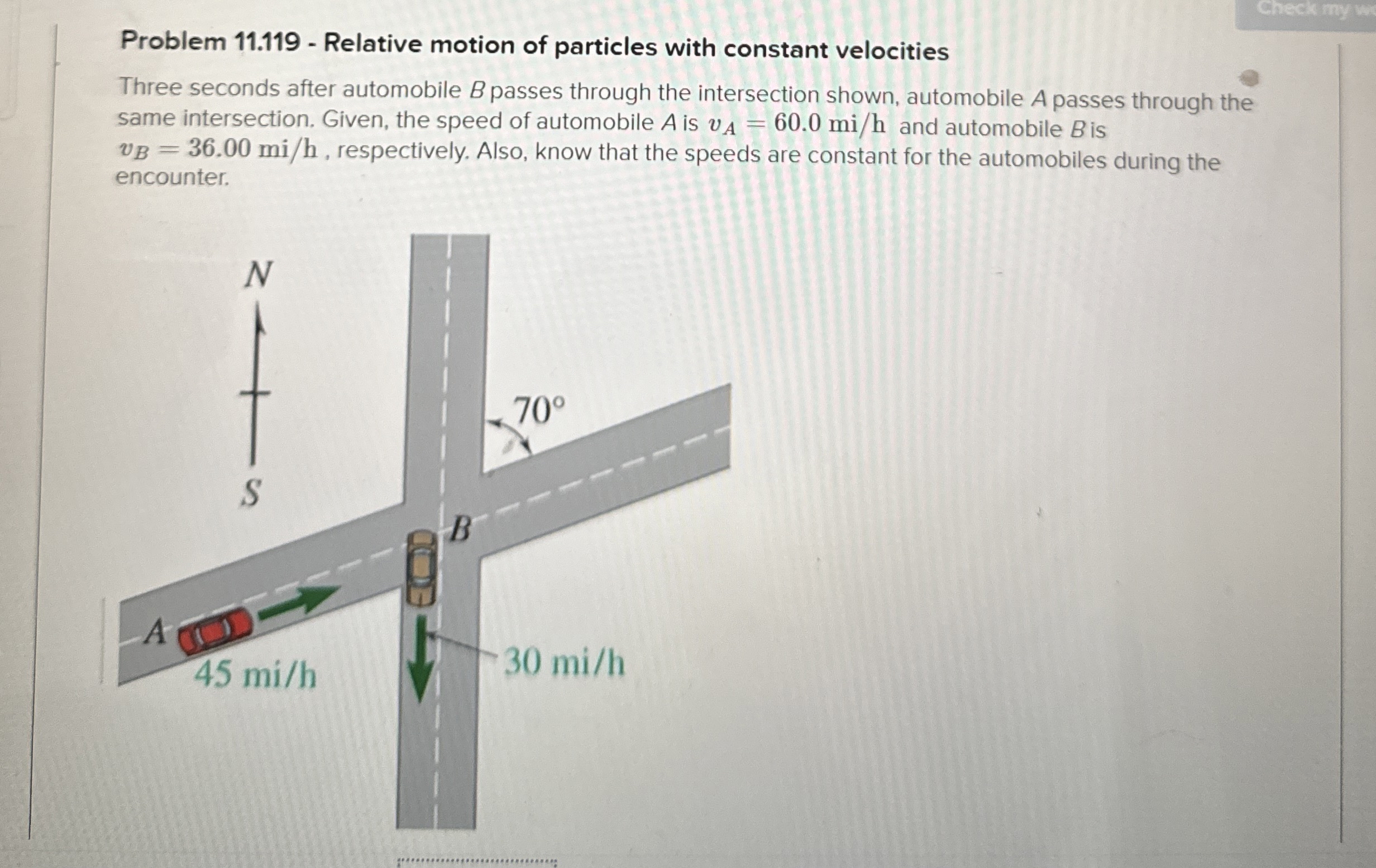 Determine the change in position of B with