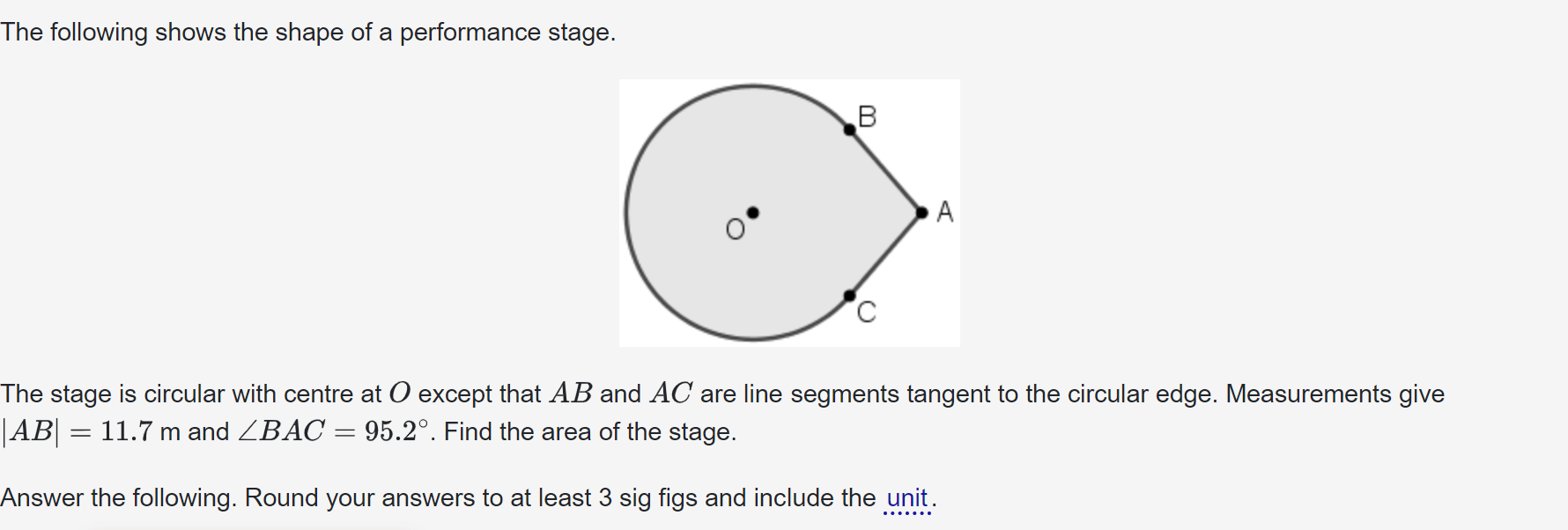 The following shows the shape of a performance