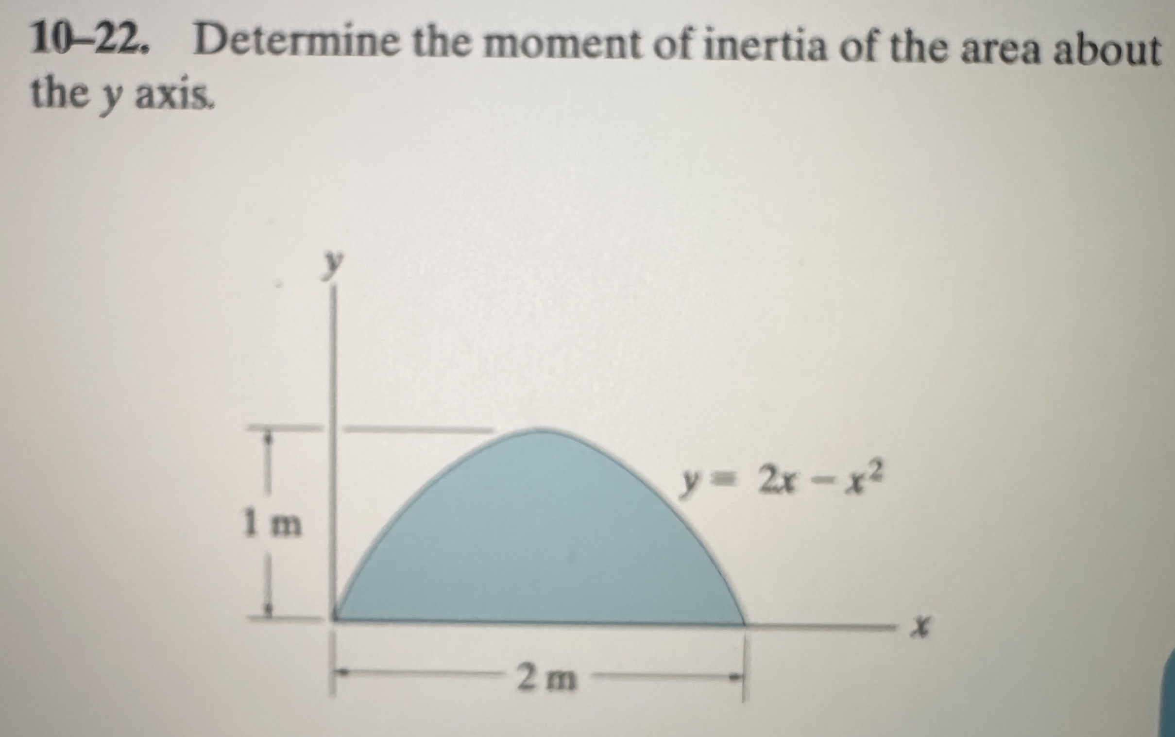 1 0 - 2 2 . Determine the moment of inertia of