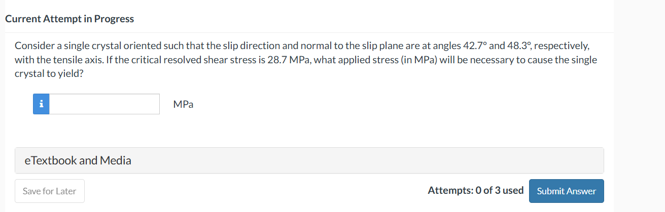 Current Attempt in Progress Consider a single