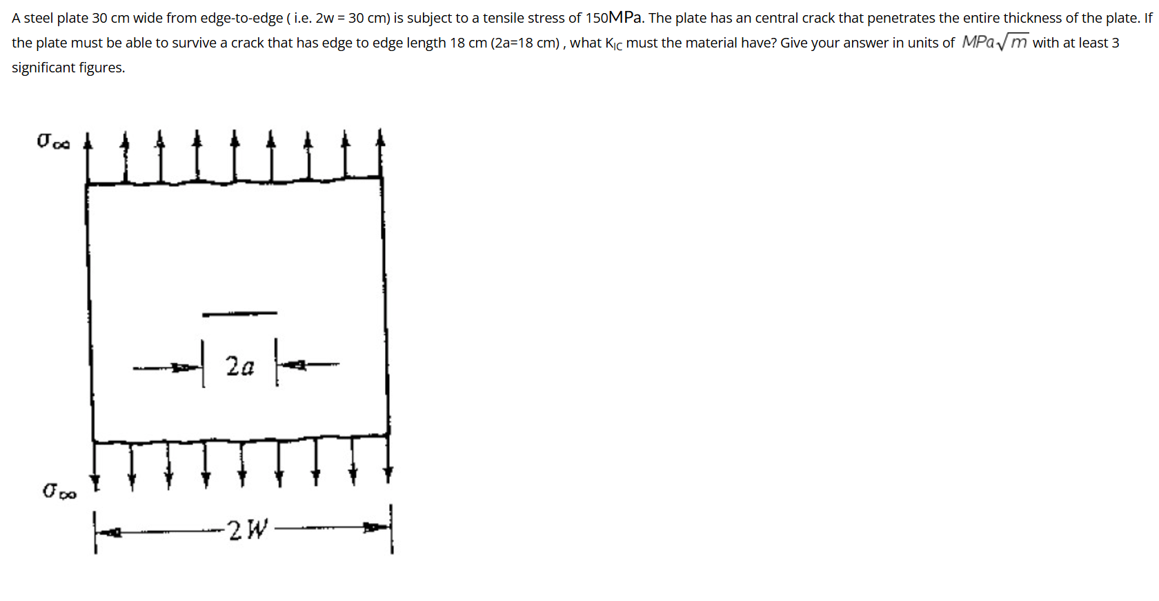 A steel plate 3 0 cm wide from edge - to - edge (