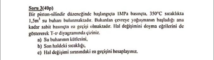 Soru 3 ( 4 0 p ) Bir piston - silindir dazene