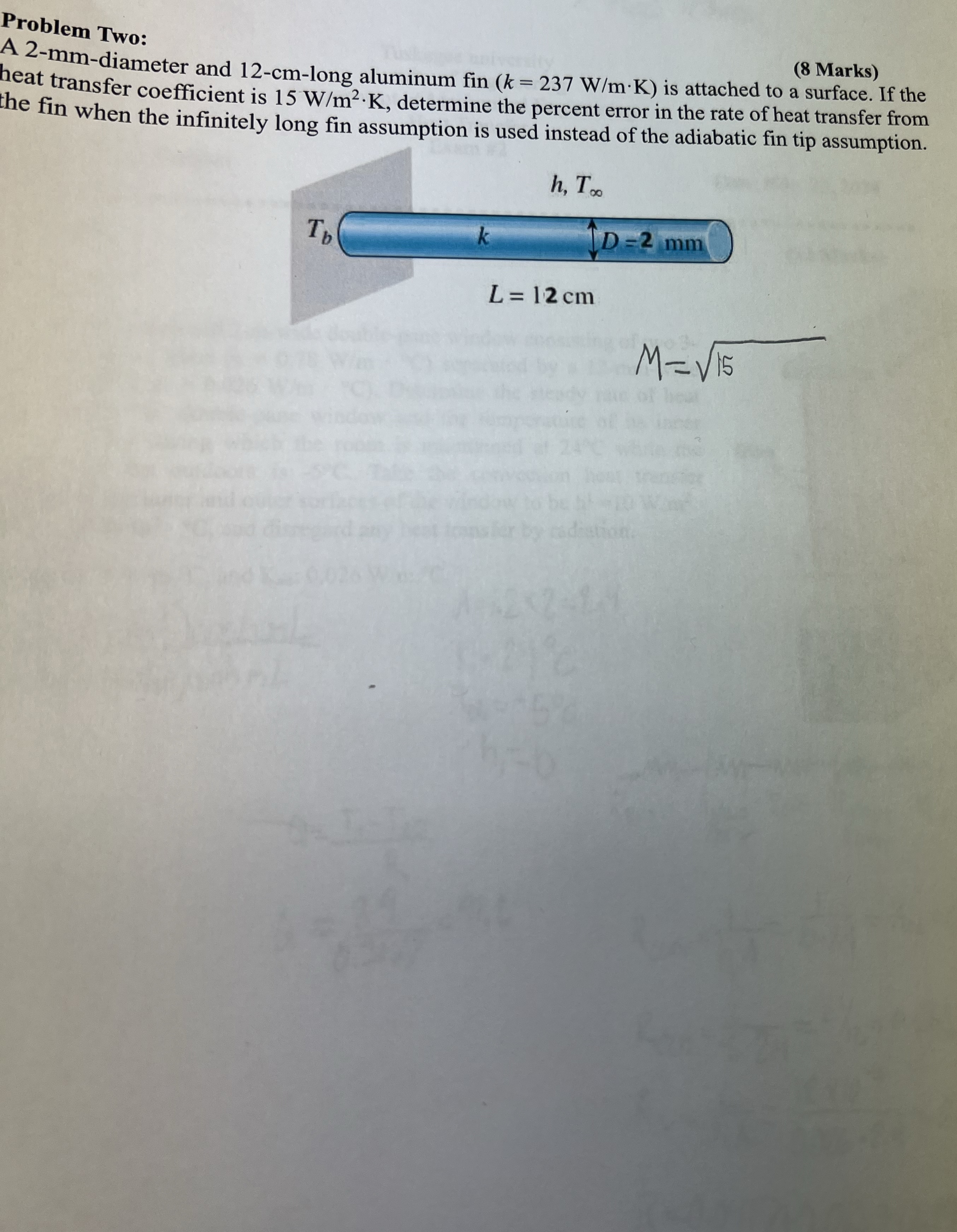 Problem Two: A 2 - mm - diameter and 1 2 - cm -