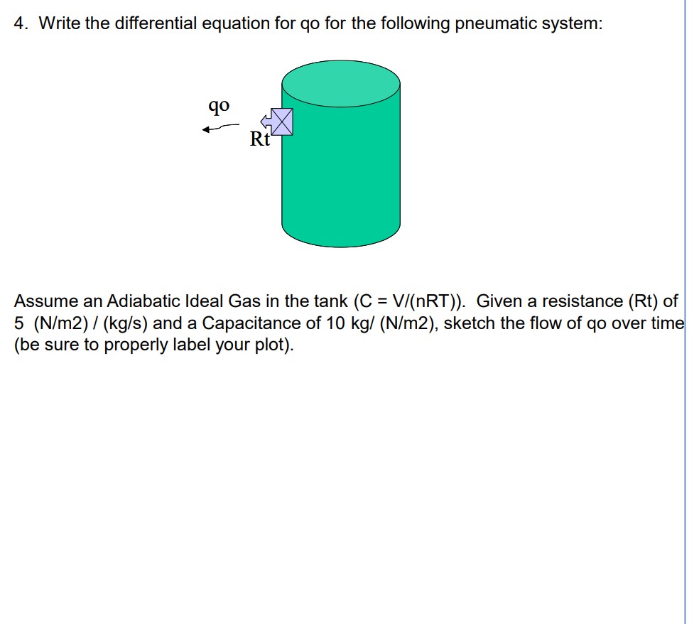 Write the differential equation for qo for the