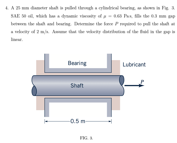 A 2 5 mm diameter shaft is pulled through a