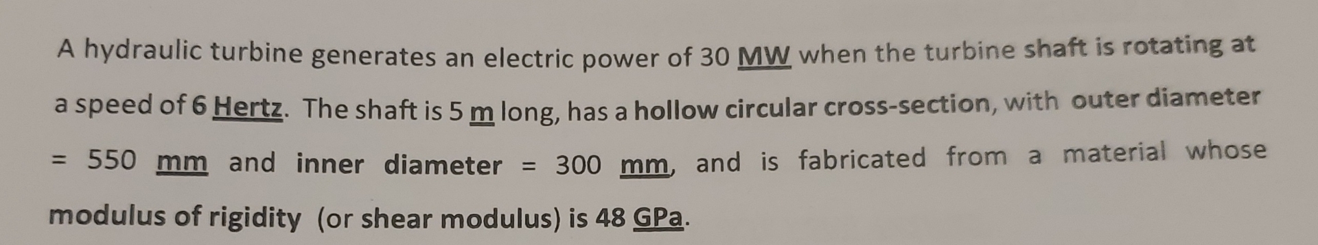 A hydraulic turbine generates an electric power