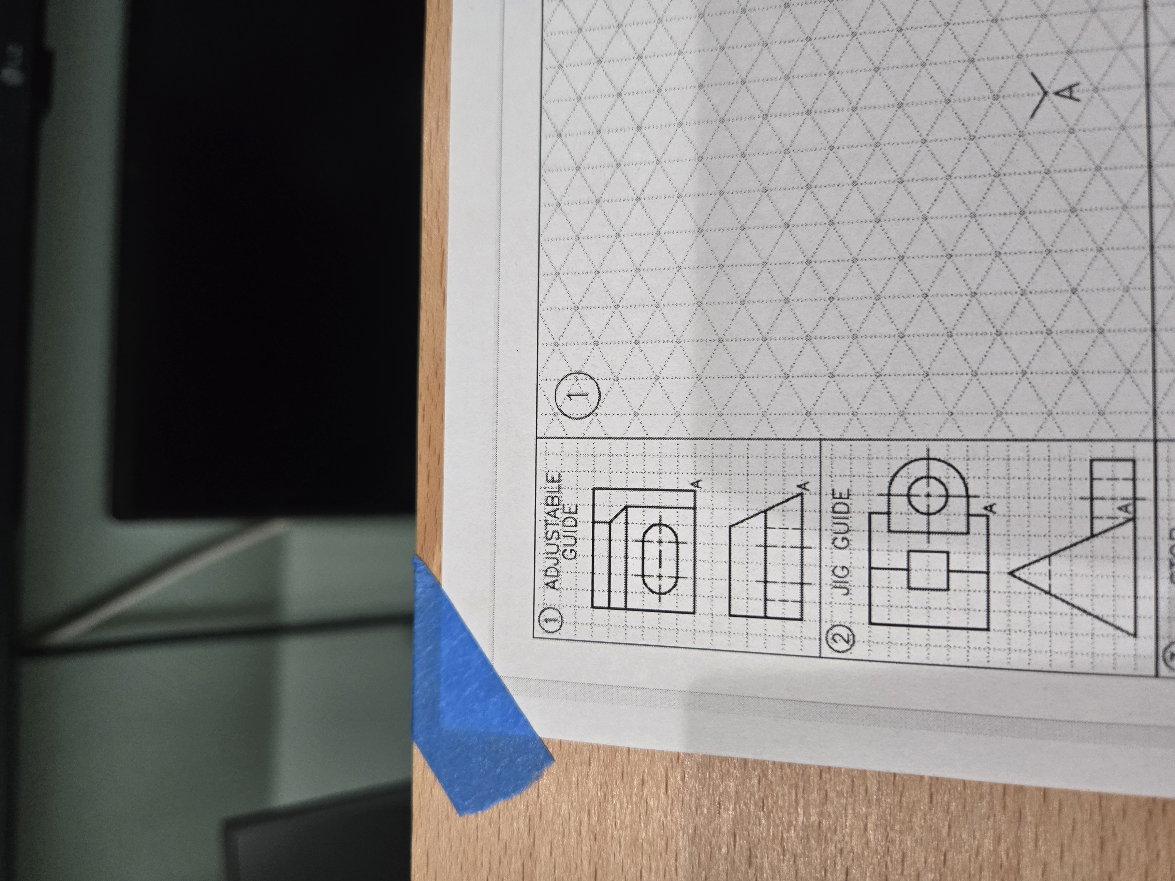 Draw 3 - D view orthographic views.