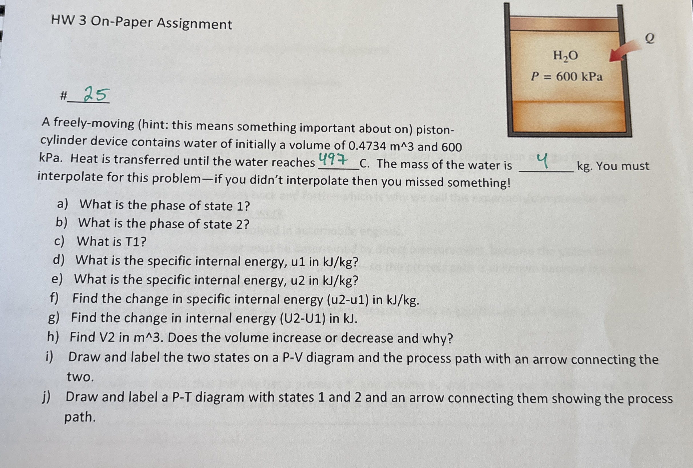 HW 3 On - Paper Assignment # 2 5 A freely -