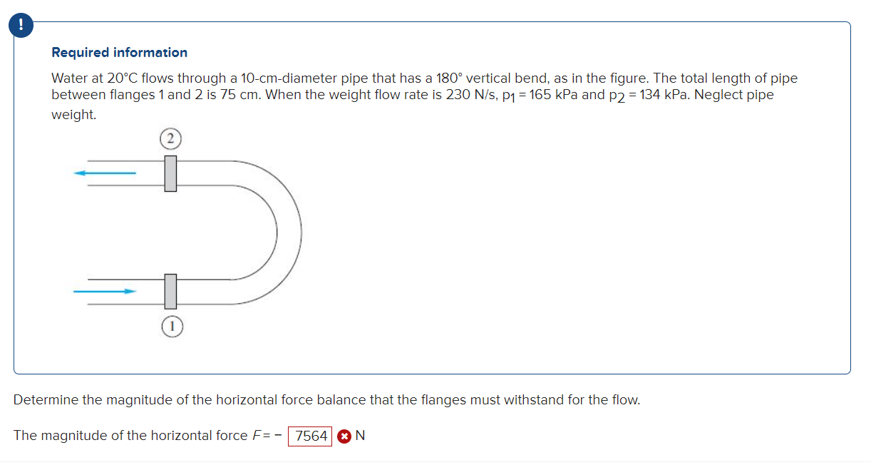 Required information Water at 2 0 C flows through