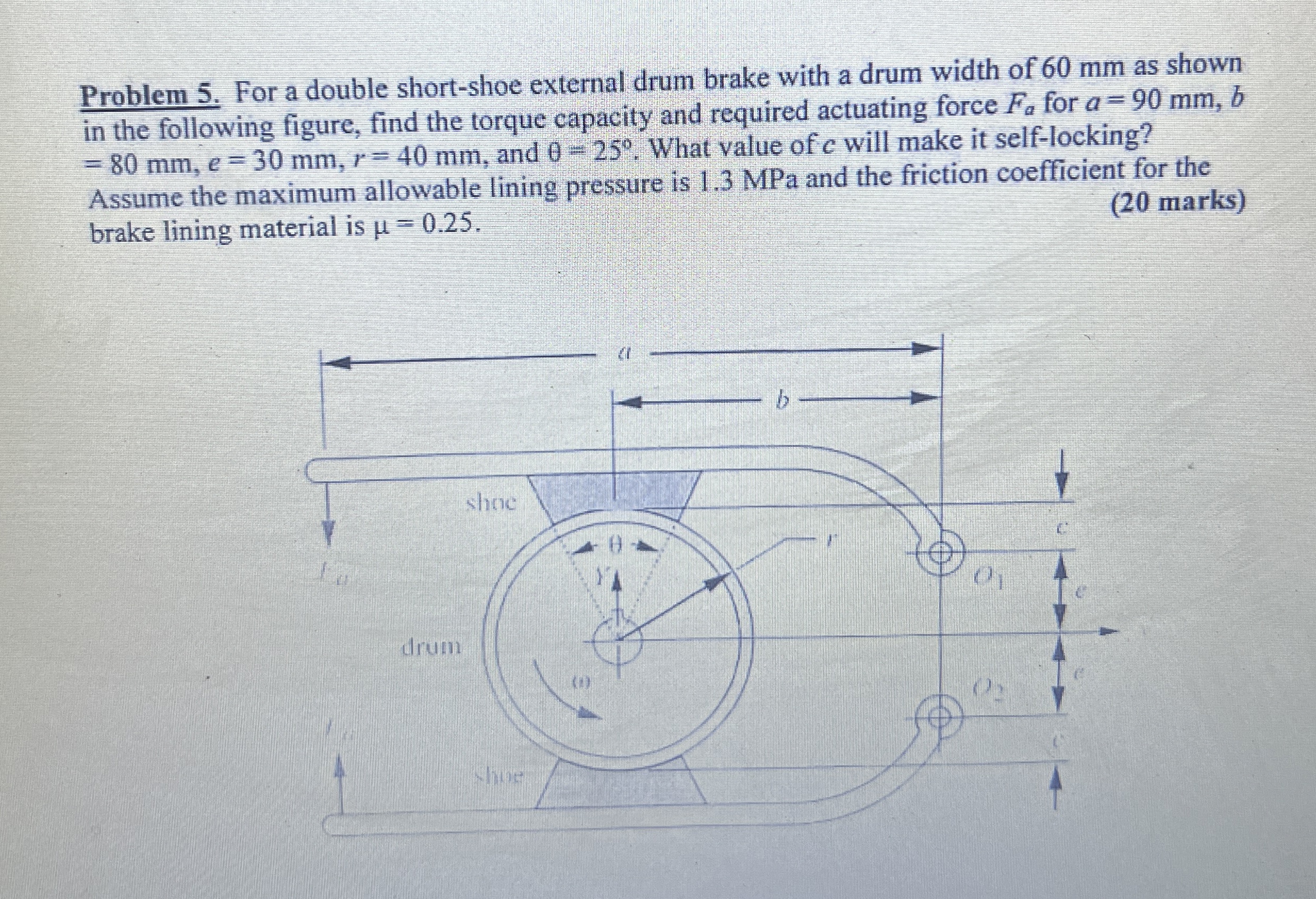 Problem 5 . For a double short - shoe external